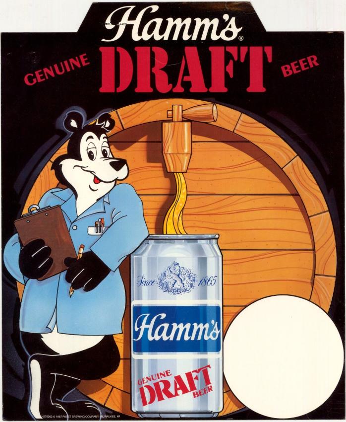 Hamm's Draft Beer Easel-Back