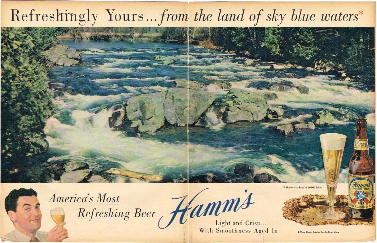Hamm's Preferred Stock Beer Waterfall