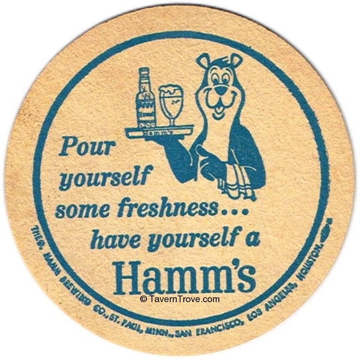 1965 3 inch (+) Coasters Hamm's Beer Tavern Trove