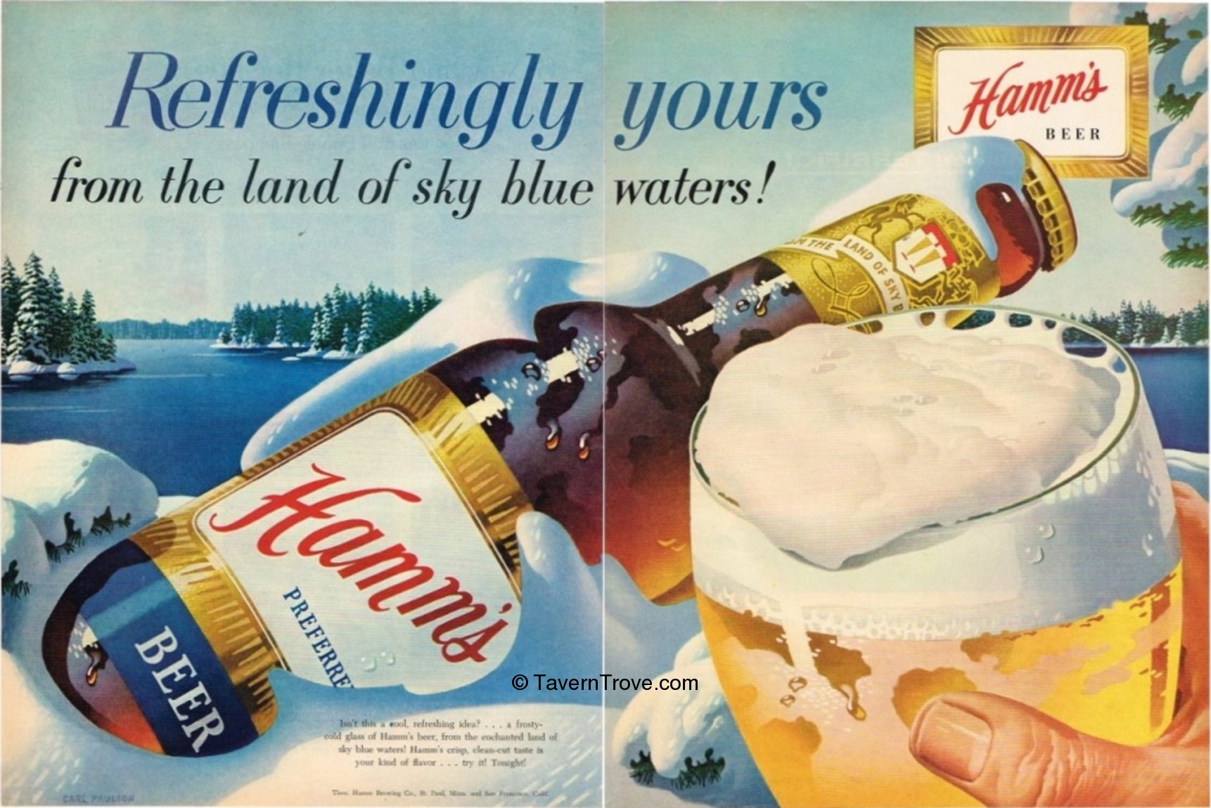 Item #79885 1955 Hamm's Beer Paper Ad 
