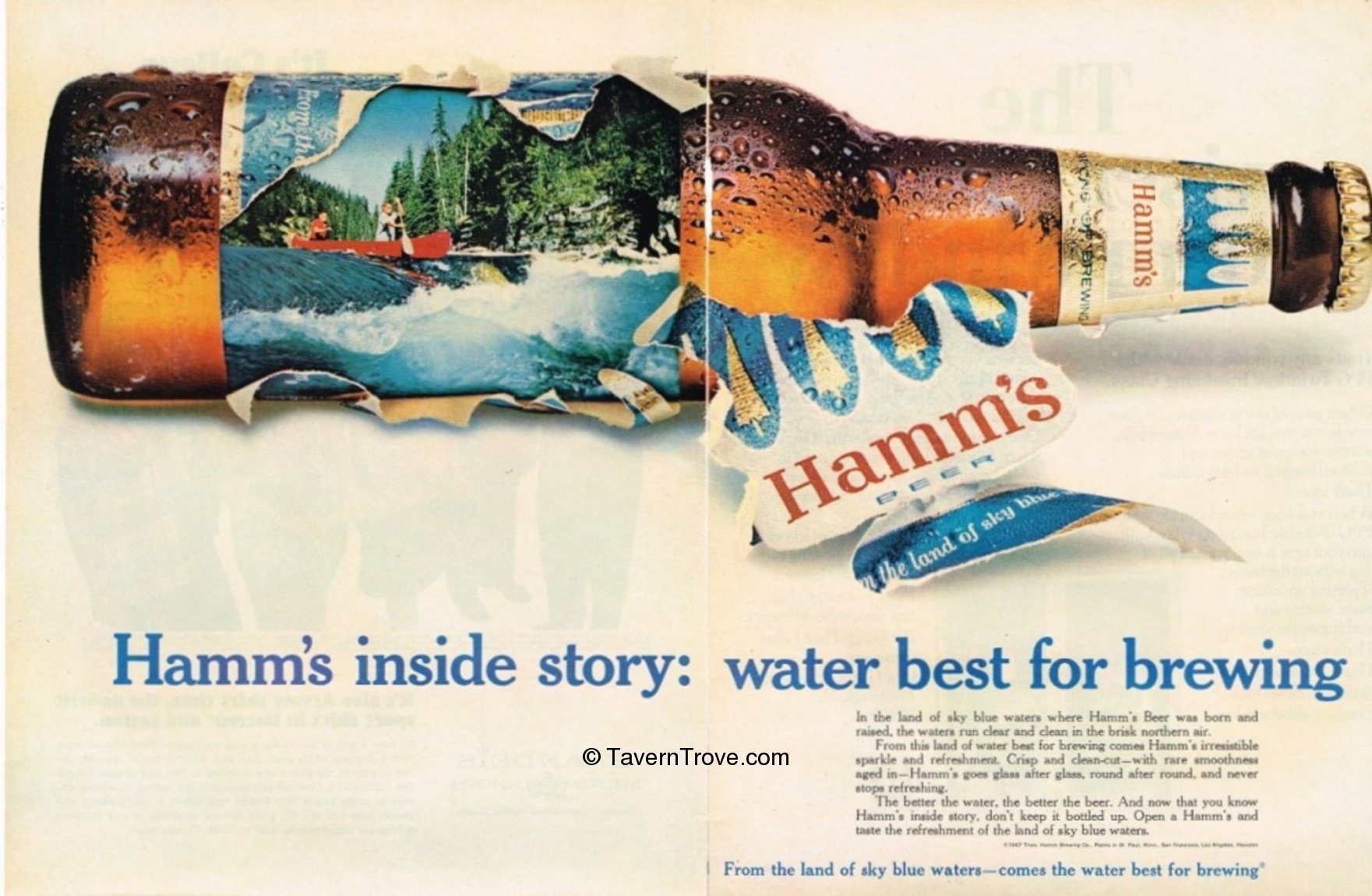 Item #79894 1967 Hamm's Beer Paper Ad 