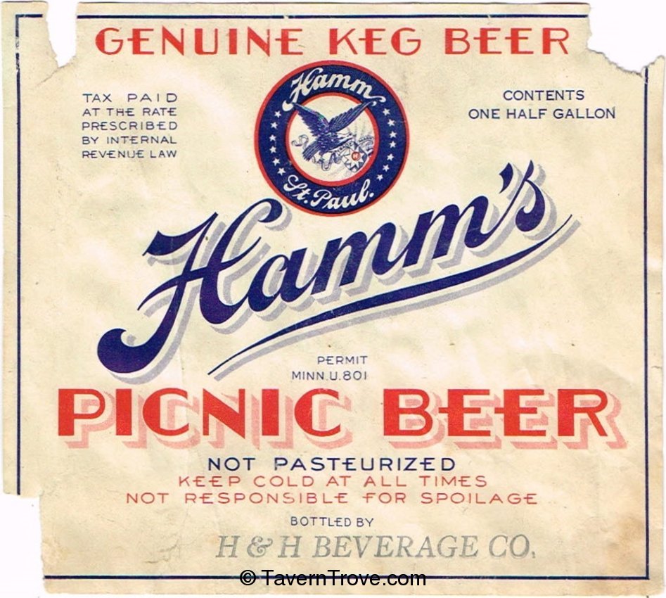 Hamm's Picnic Beer