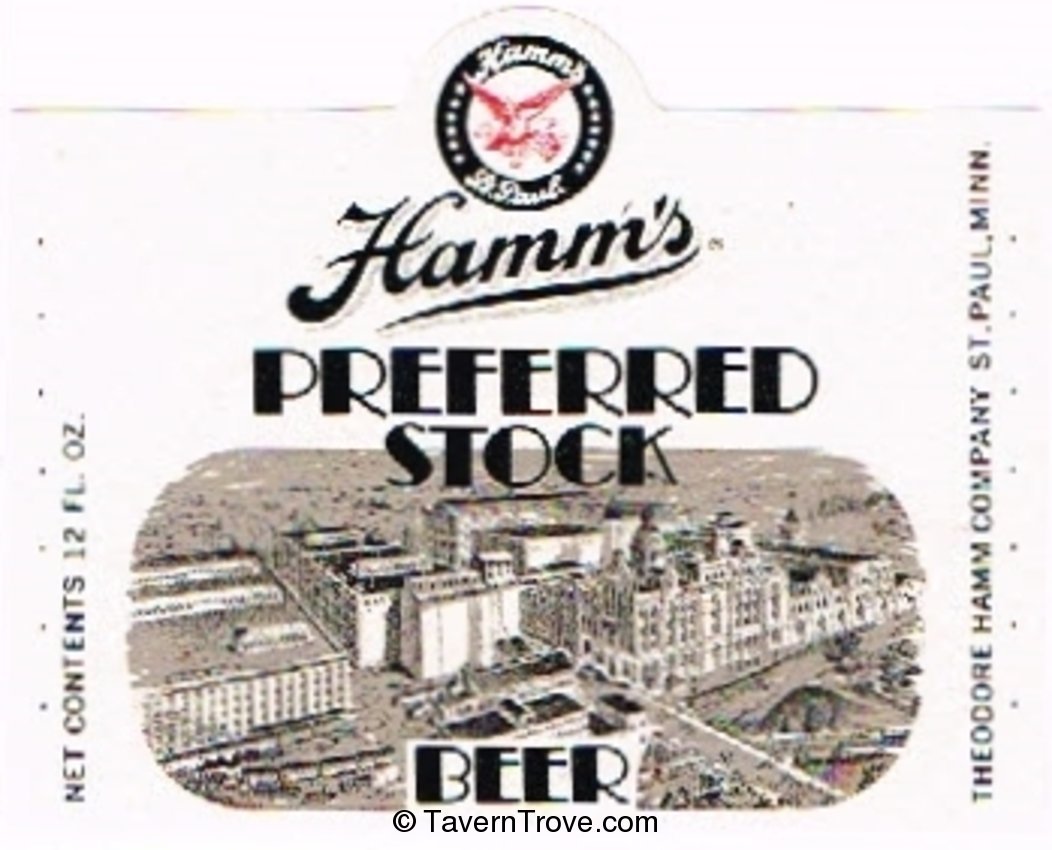 Hamm's Preferred Stock Beer