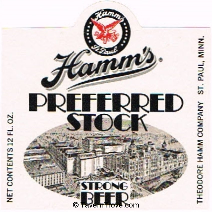 Hamm's Preferred Stock Beer