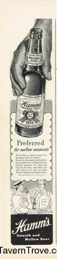 Hamm's Preferred Stock Beer