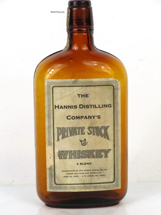 Hannis Distilling Private Stock Whiskey Bottle