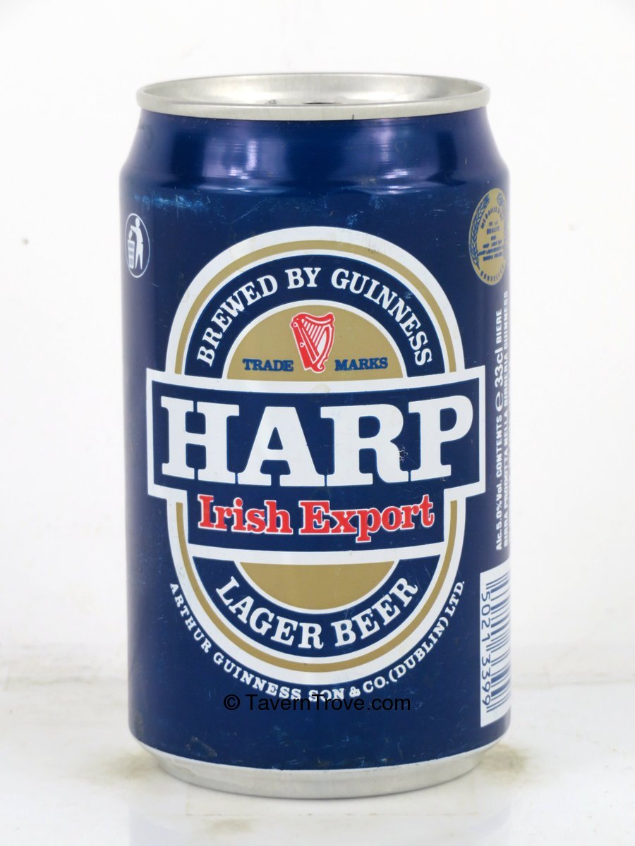 Item 96754 1992 Harp Export Lager Beer (Mexico Import?) Tab Top Can
