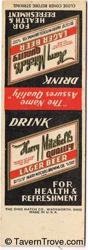 Harry Mitchell's Quality Lager Beer