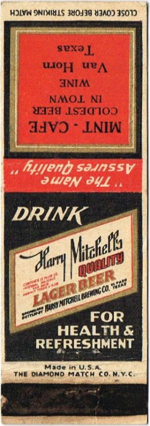 Harry Mitchell's Quality Lager Beer (1938)