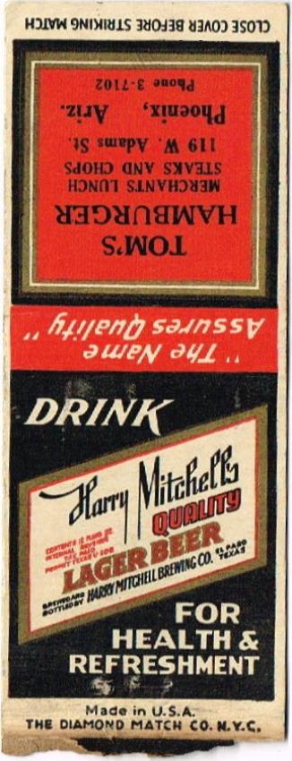 Harry Mitchell's Quality Lager Beer (1939)