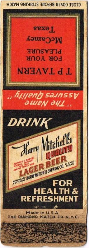 Harry Mitchell's Quality Lager Beer Dupe