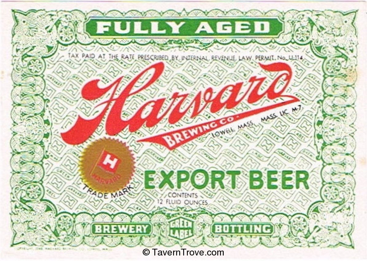 Harvard Export Beer