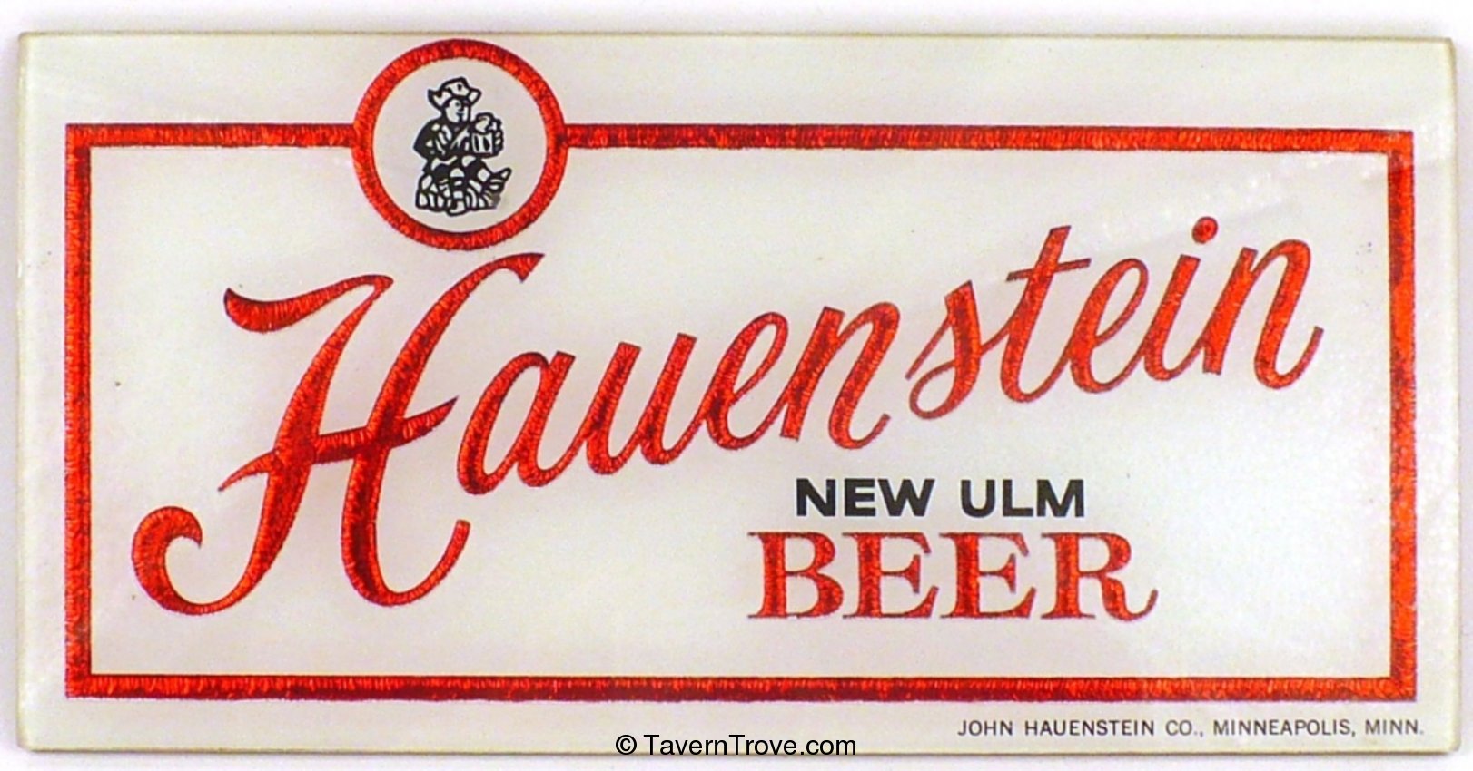 Hauenstein Beer reverse painted glass