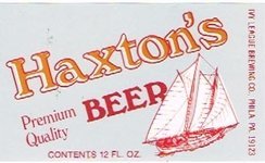 Haxton's Premium Quality Beer 