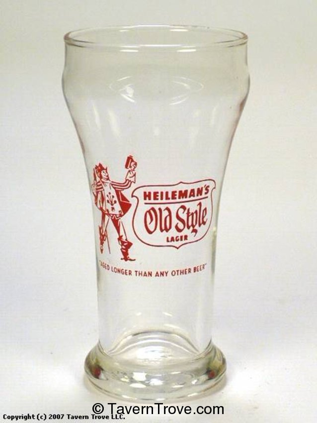 Item 33563 1940 Heileman's Old Style Lager Beer ACL Drinking Glass