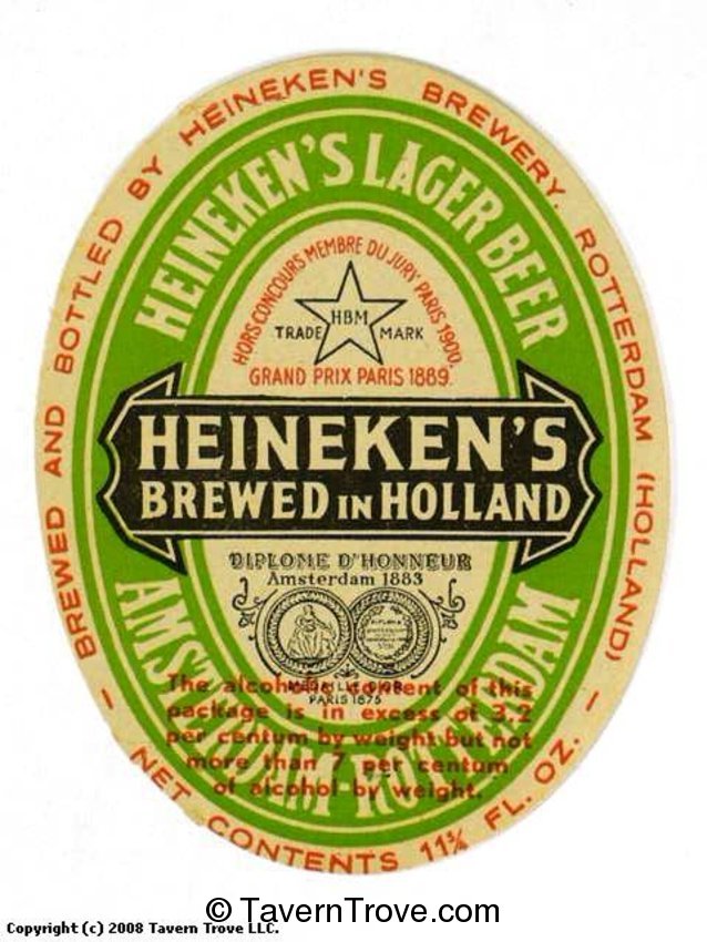 Heineken's Lager Beer