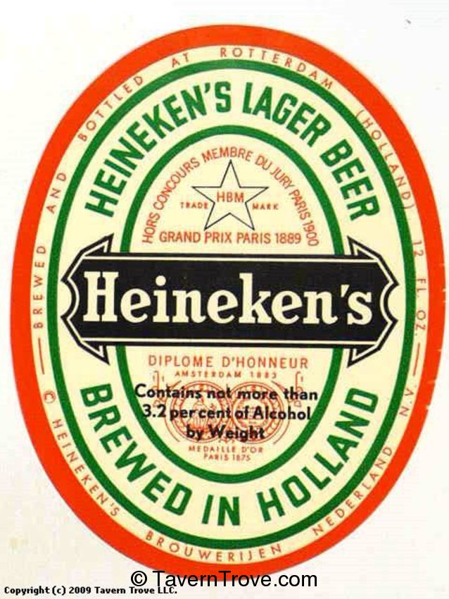 Heineken's Lager Beer