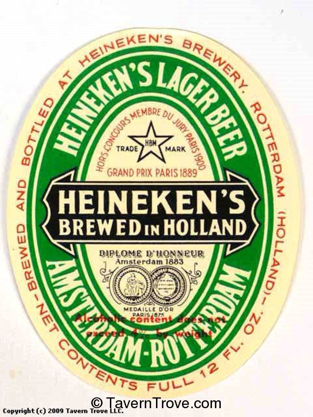 Heineken's Lager Bier