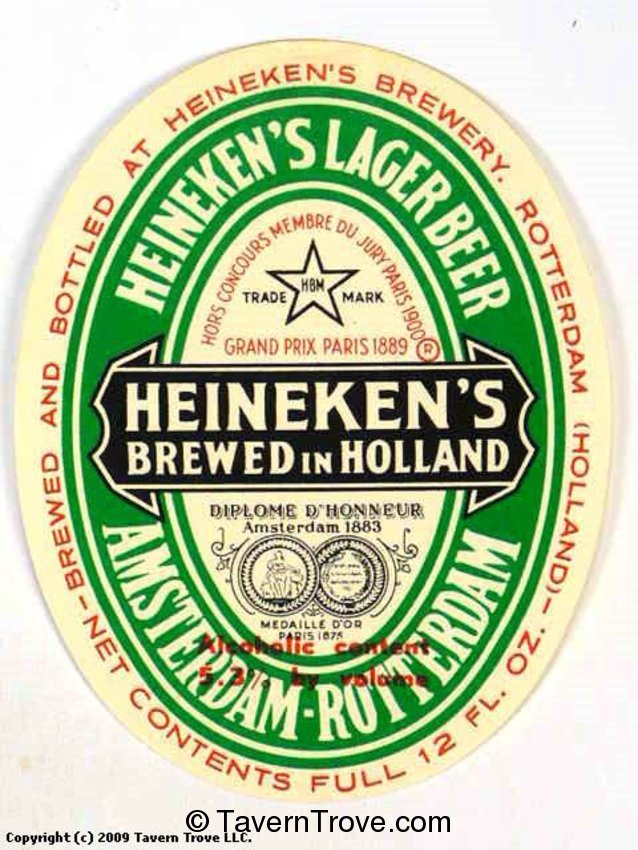 Heineken's Lager Bier