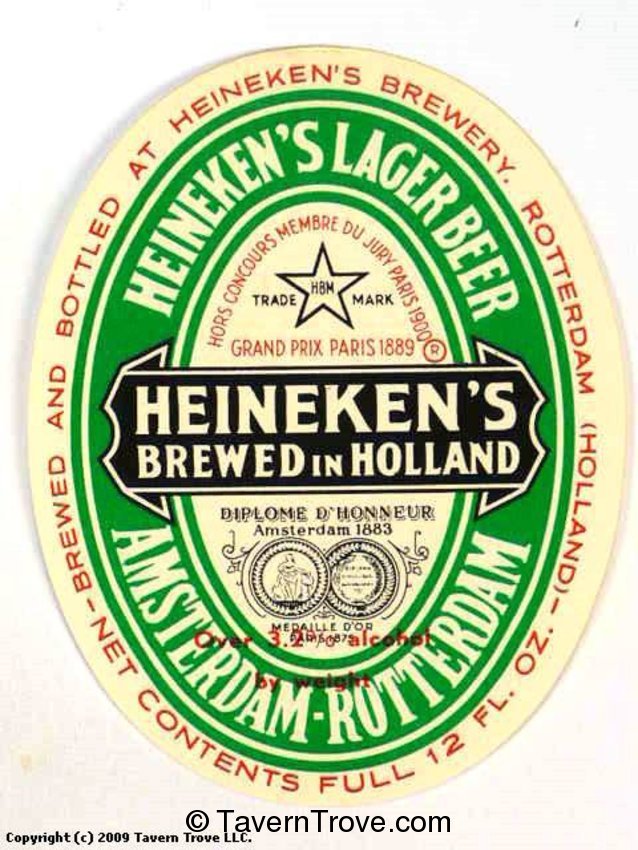 Heineken's Lager Bier