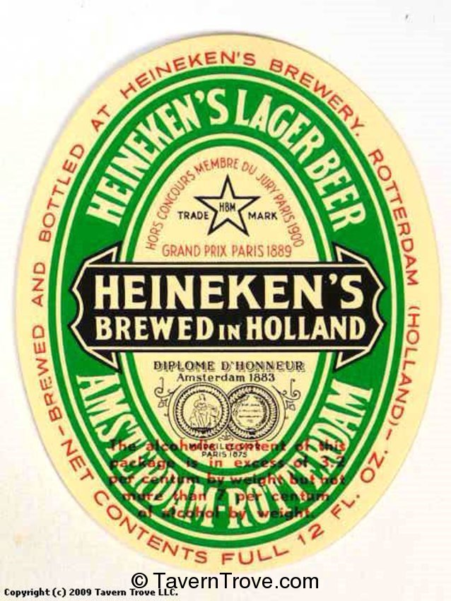 Heineken's Lager Bier