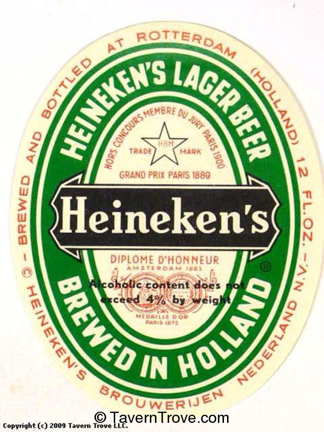 Heineken's Lager Bier