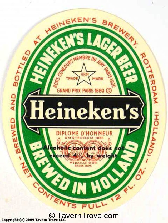 Heineken's Lager Bier