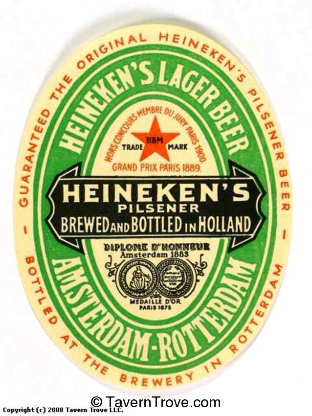 Heineken's Pilsener Beer