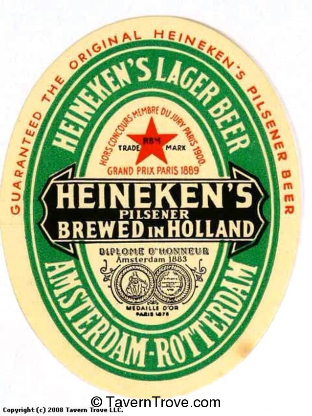 Heineken's Pilsener Beer