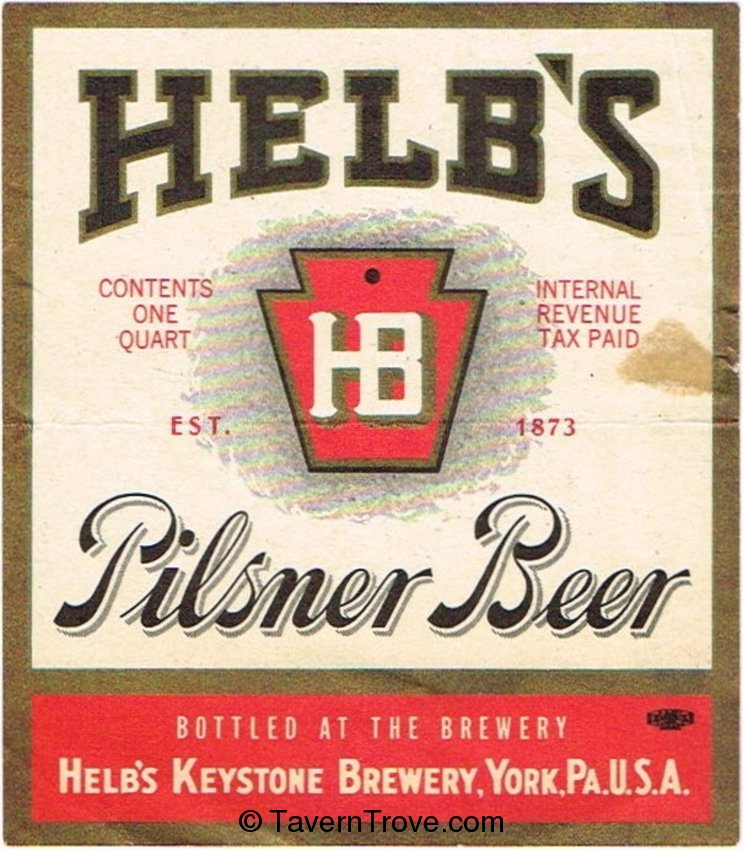 Helb's Pilsener Beer 