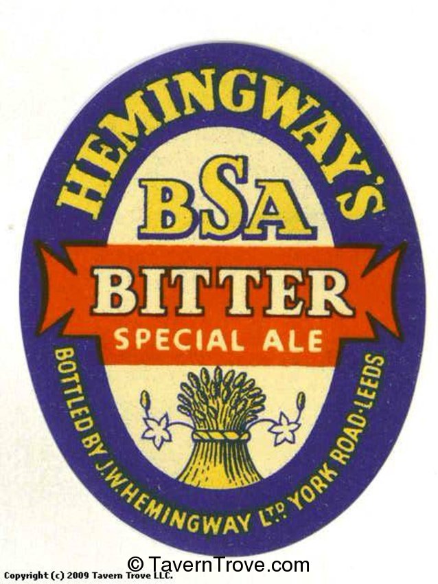Hemingway's BSA Bitter Special Ale