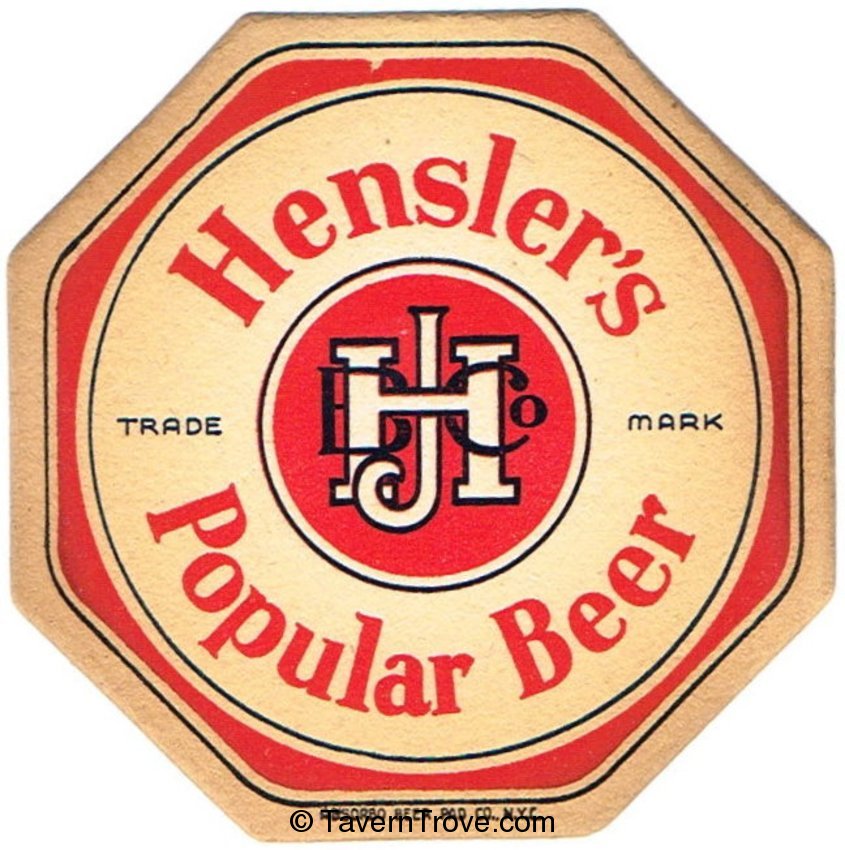 Hensler's Popular Beer