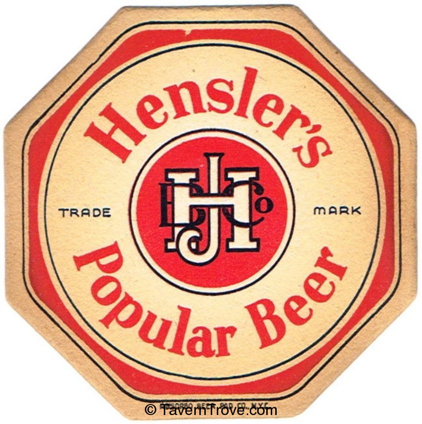 Hensler's Popular Beer