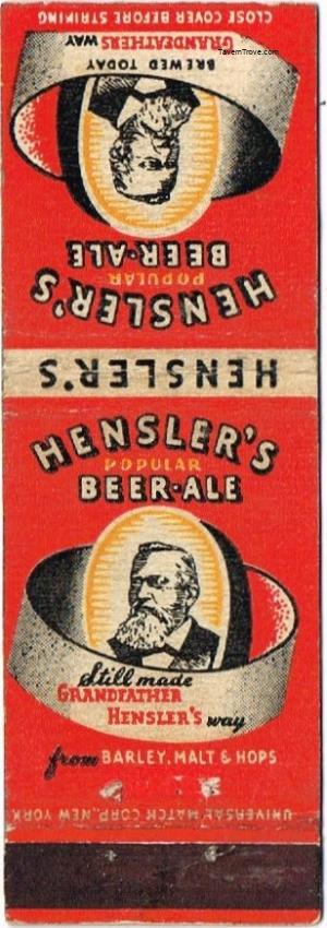 Hensler's Popular Beer/Ale Dupe
