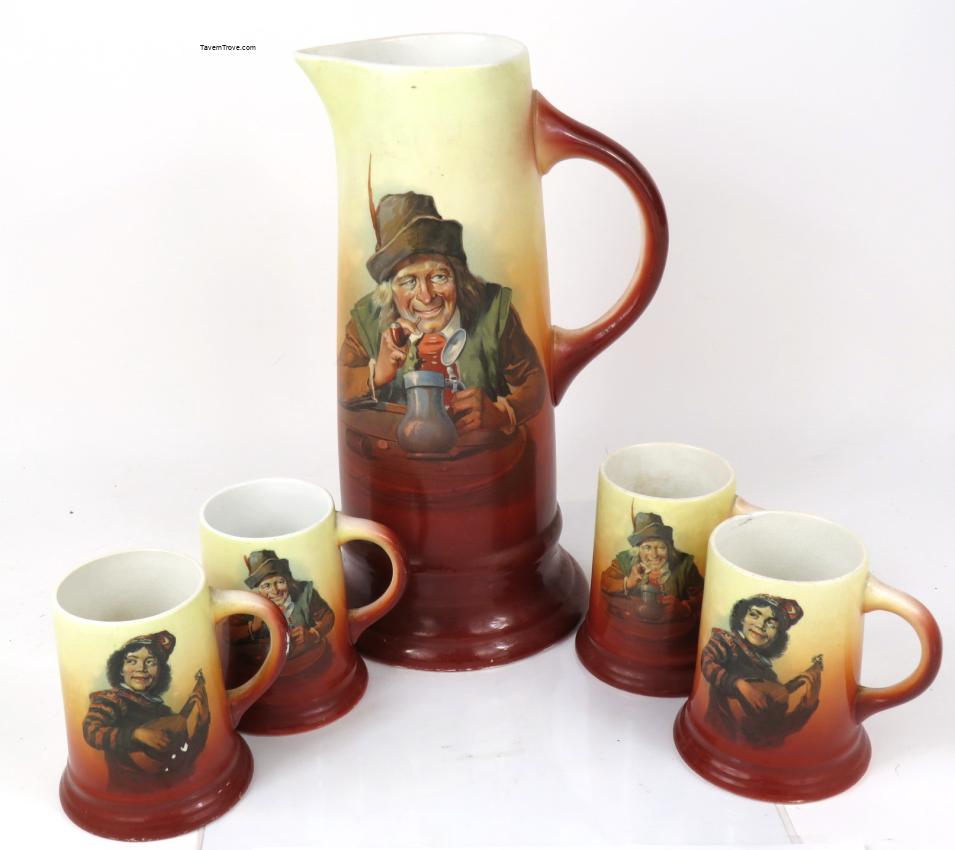 Heurich Beers Pitcher and Steins