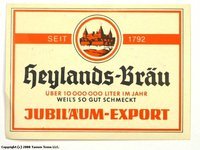 Heylands-Bräu Jubiläum Export