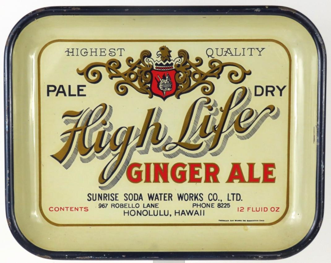 High Life Ginger Ale Sunrise Soda Water Honolulu Hawaii