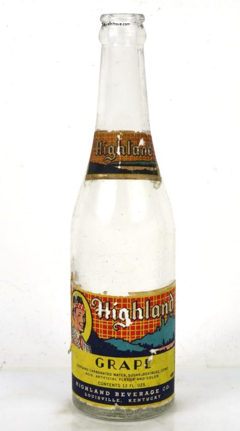 Highland Grape Soda 12oz Longneck Bottle Louisville Kentucky