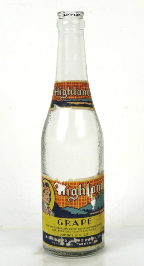 Highland Grape Soda 12oz Longneck Bottle V2 Louisville Kentucky