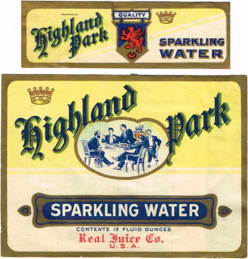 Highland Park Sparkling Water Real Juice Co. Waco Texas 12oz