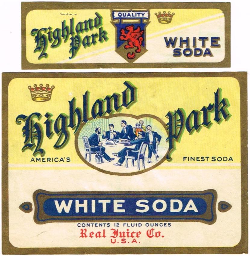 Highland Park White Soda Real Juice Co. Waco Texas 12oz
