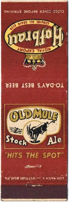 Hofbrau Beer/Old Mule Stock Ale Dupe