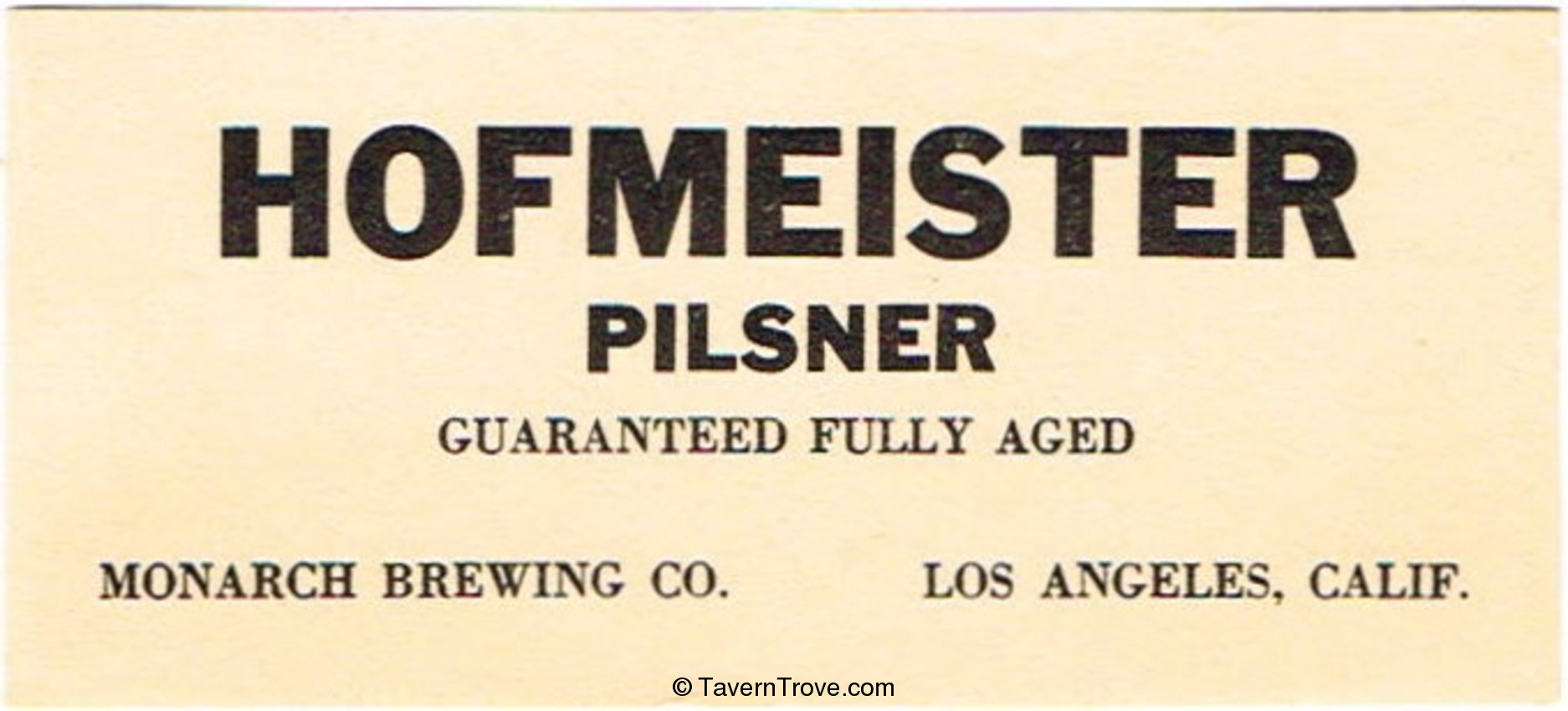 Hofmeister Pilsner Beer