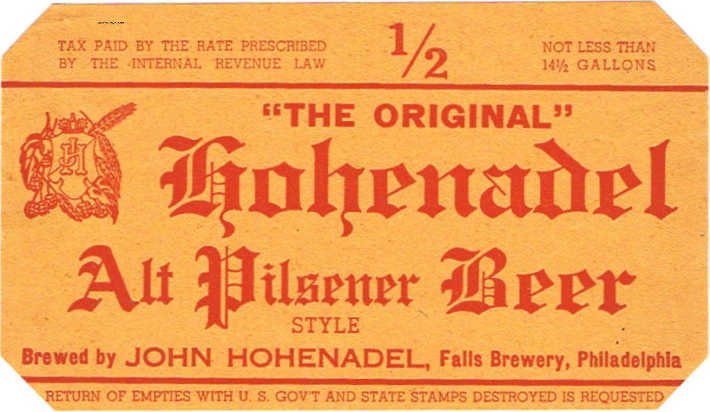 Hohenadel Alt Pilsener Beer