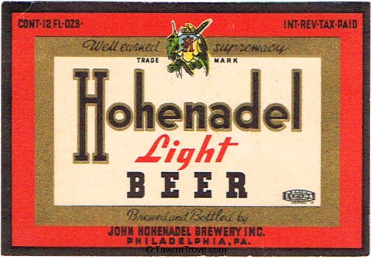 Hohenadel Light Beer