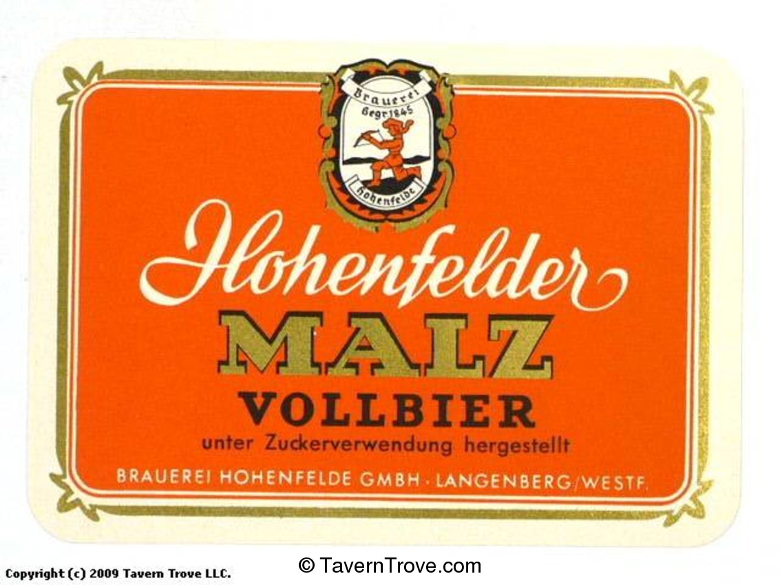 Hohenfelder Malz Vollbier