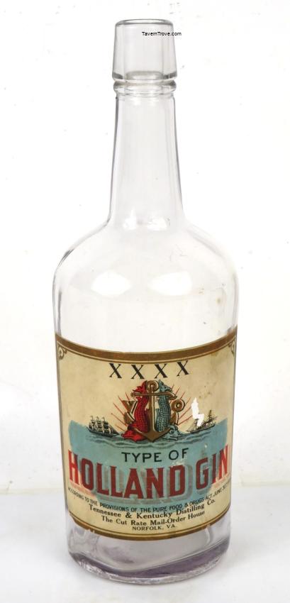 Holland Gin Quart Bottle Norfolk Virginia