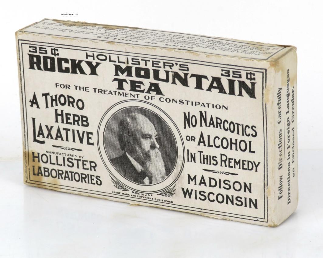 Quack Medicine Hollister's Rocky Mountain Tea Herb Laxative Madison Wisconsin