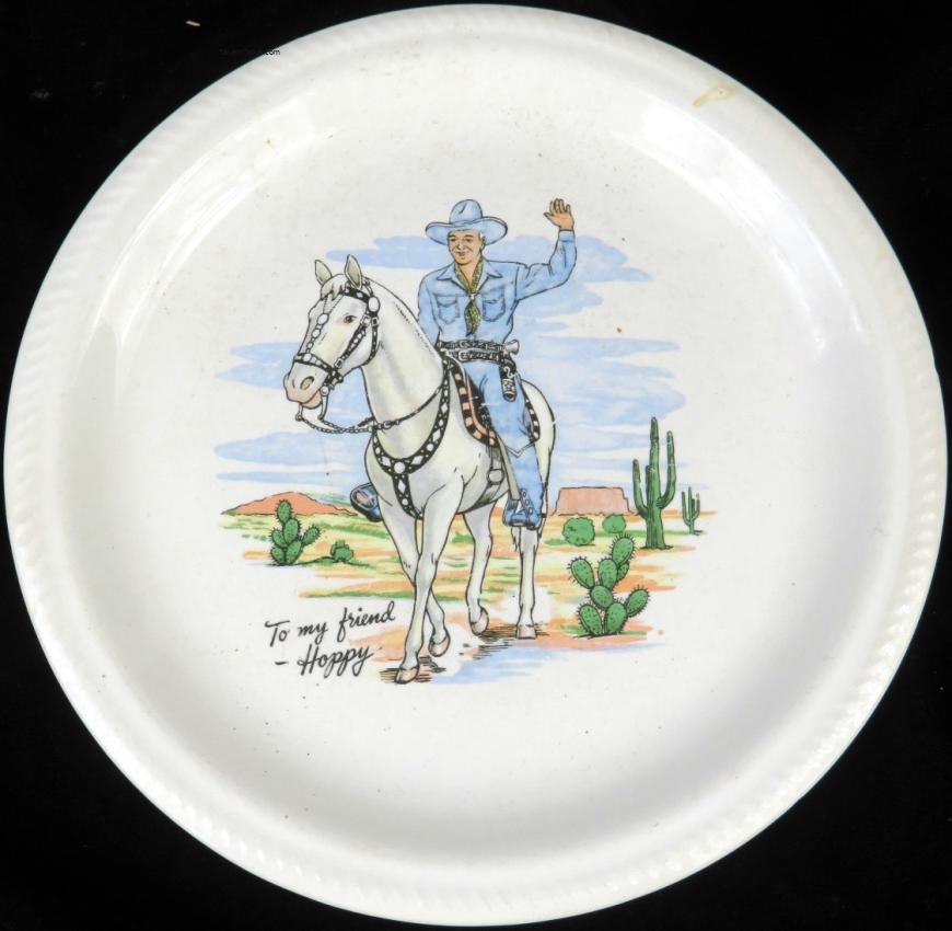 Hopalong Cassidy 9½ Inch Dinner Plate