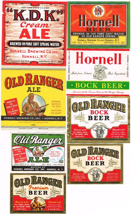 Hornell & Old Ranger Lot of Eight Labels zxz